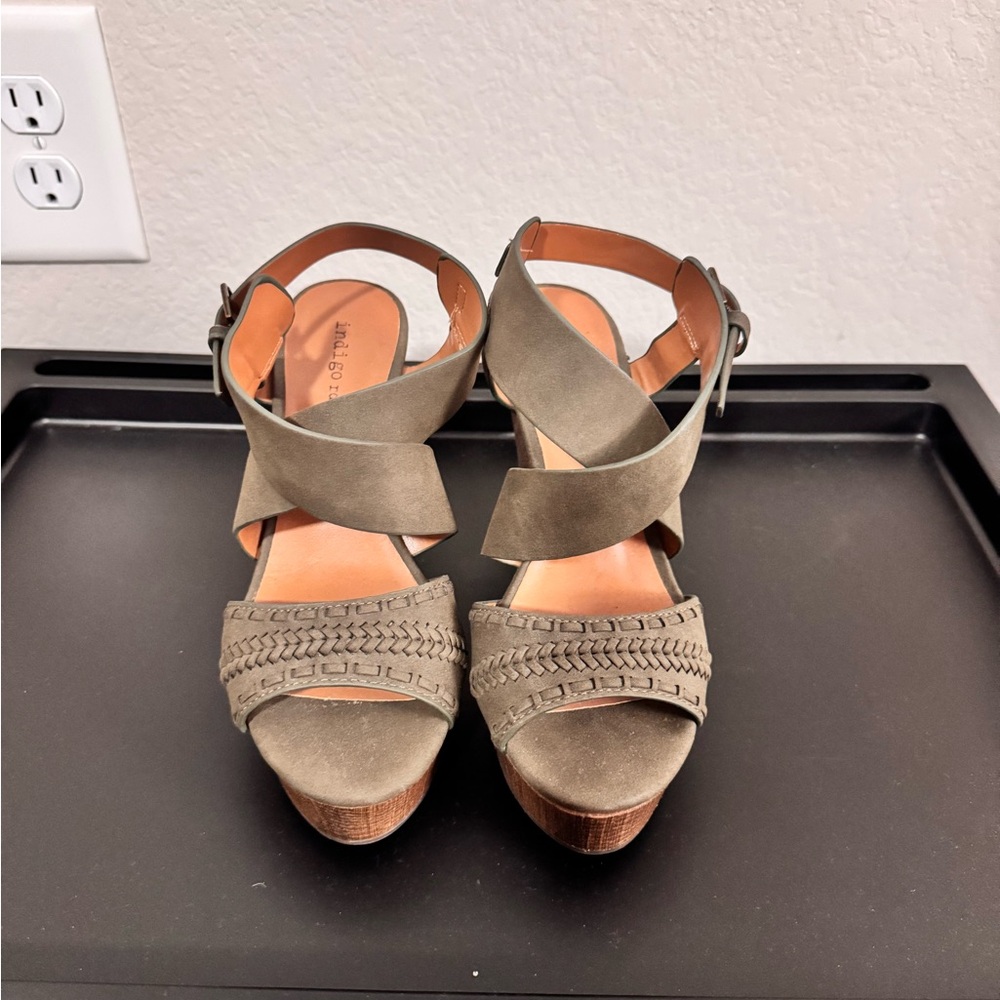 Indigo Olive Green Sandals